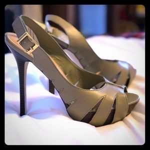 Green/moss Slingback Heel